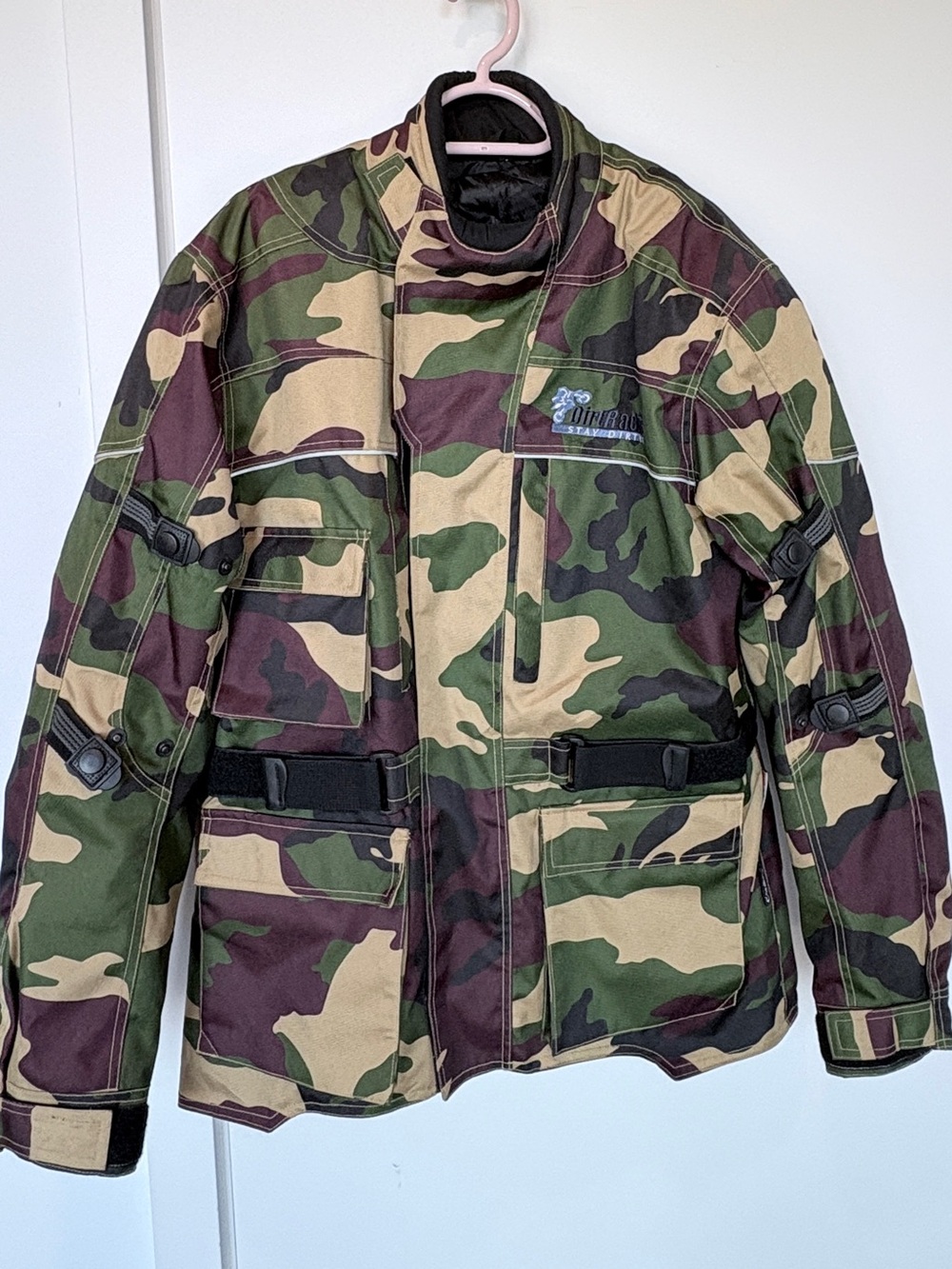 Camouflage Men's Moto Jacket, Two Layers